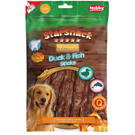 Nobby StarSnack Barbecue Duck & Fish Stick Hundesnack 130 g Soft Snack