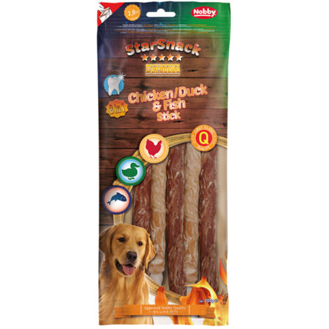 Nobby StarSnack Hundeleckerli Barbecue Chicken, Duck & Fish Stick 200 g Soft-Snack