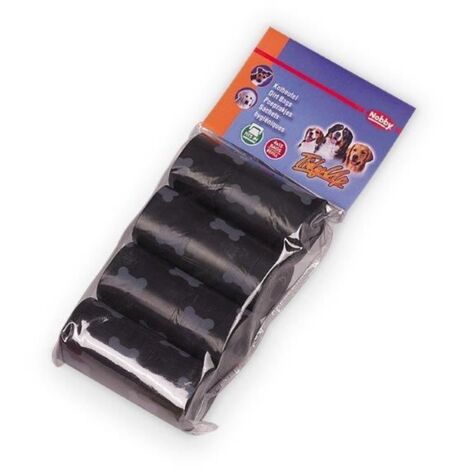 Nobby TidyUp Kotbeutel mit Knochendruck schwarz, 4 Rollen á  15 Beutel Pflege & Hygiene