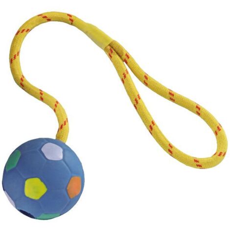Nobby Vollgummi Ball mit Seil 6,5 cm Tau/Zerrspielzeug