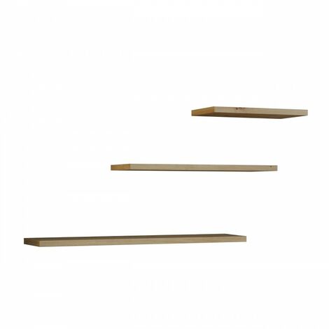 NOBI - Set di 3 mensole da parete - 60/45/30 cm - Librerie sospese