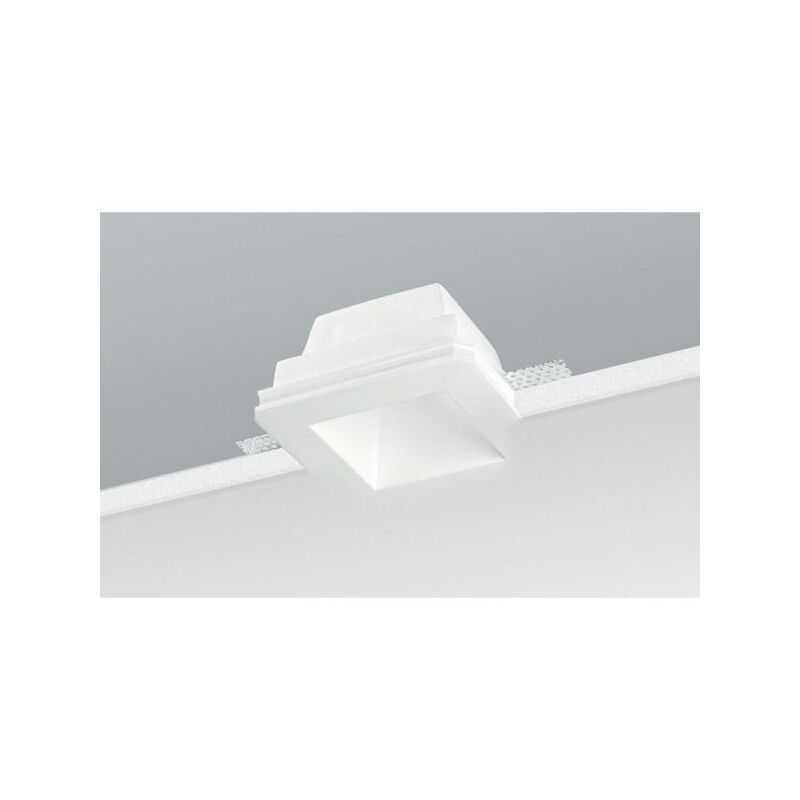 Image of Nobile 9096 faretto incasso gesso foro 125x125 colore bianco da abbinare lampada led attacco GU10 senza vetro