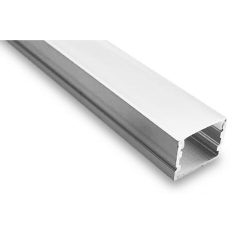Nobile illuminazione profilo in alluminio superficie 2mt diffusore opale per strip led 230 barra/strip/25/s