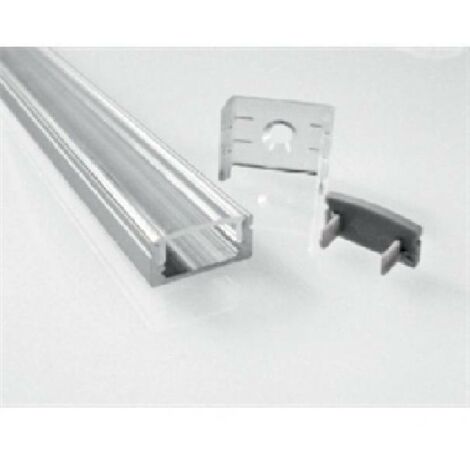 Nobile illuminazione profilo.alluminio 2m per striscia led diffusore opale barra/strip/3e/s