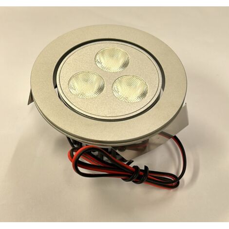 NOBILE - INCASSO LED A SOFFITO O PARETETONDO 9W IN ALLUMINIO 3000k