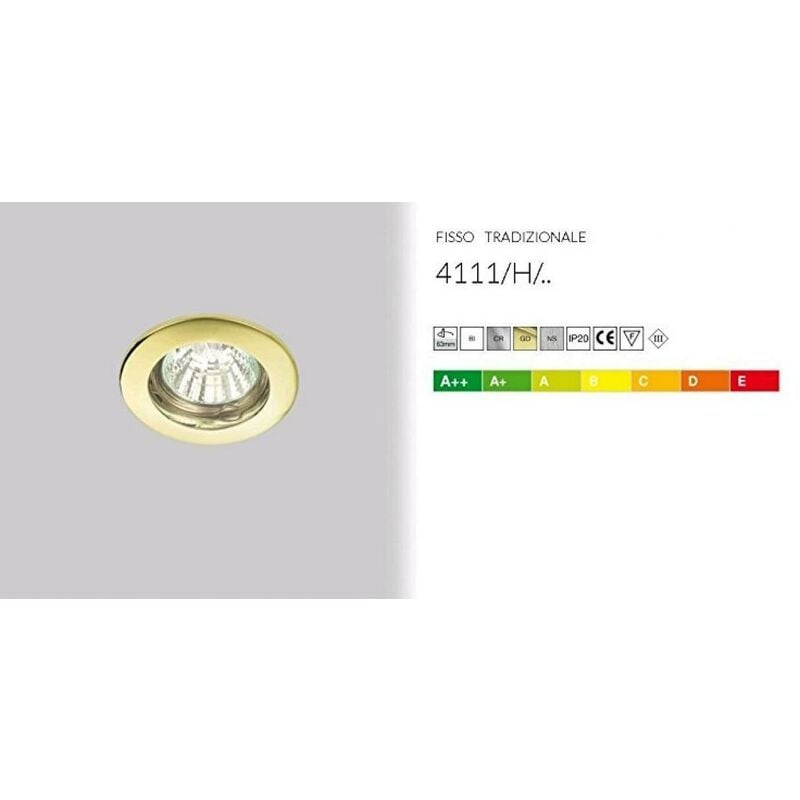 Image of Nobile italia faretto incasso fisso tradizionale tondo cromato 4111/h/cr