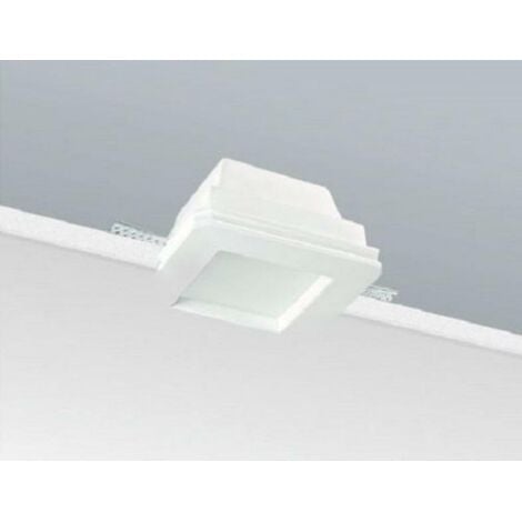 NOBILE ILLUMINAZIONE Nobile italia incasso quadrato c/vetro a scomparsa totale installazione in soffitto di cartongesso corpo gesso c/vetro gu10 gu5,3