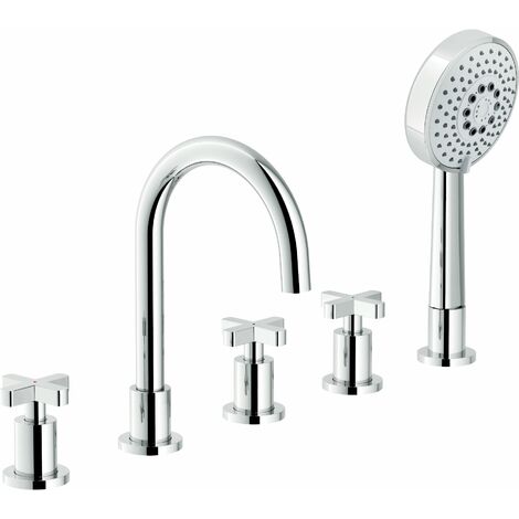 Nobili Lira Series Mitigeur de baignoire avec douchette WEBK204/LRCR  Chromé - Laiton