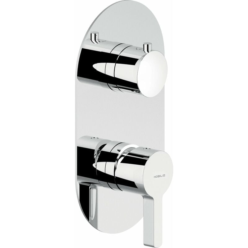 Series uno Mitigeur de douche encastré 2 voies WE81102/LRCR Chromé - Laiton - Nobili