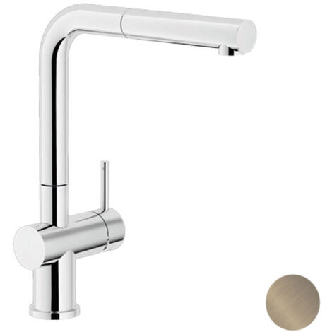 Nobili Live rubinetto cucina con doccia estraibile nichel spazzolato codice prod: LV00117/1IX