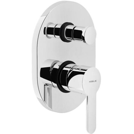 Nobili – Mitigeur de douche encastré – Finition chromée – Inverseur 2 voies avec limiteur de débit – Pour installations modernes