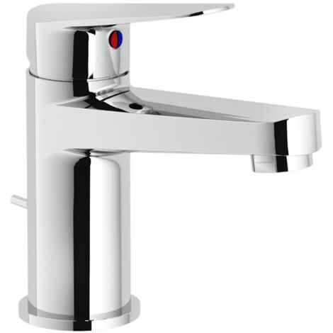 Nobili – Mitigeur de lavabo monocommande 140 mm en laiton chromé – Système de vidage SNAP – Limiteur de débit et température – Hauteur sous bec 82 mm
