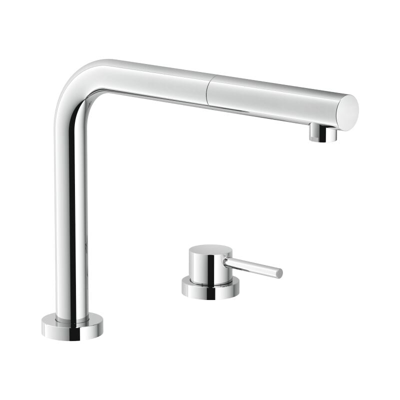 Mitigeur évier avec bec extractible Nobili Acquerelli série AQ93500CR Chromé - Laiton