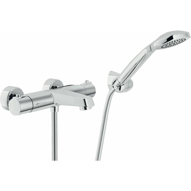 Sky series mitigeur externe de baignoire avec douchette SY97010CR Chromé - Laiton - Nobili