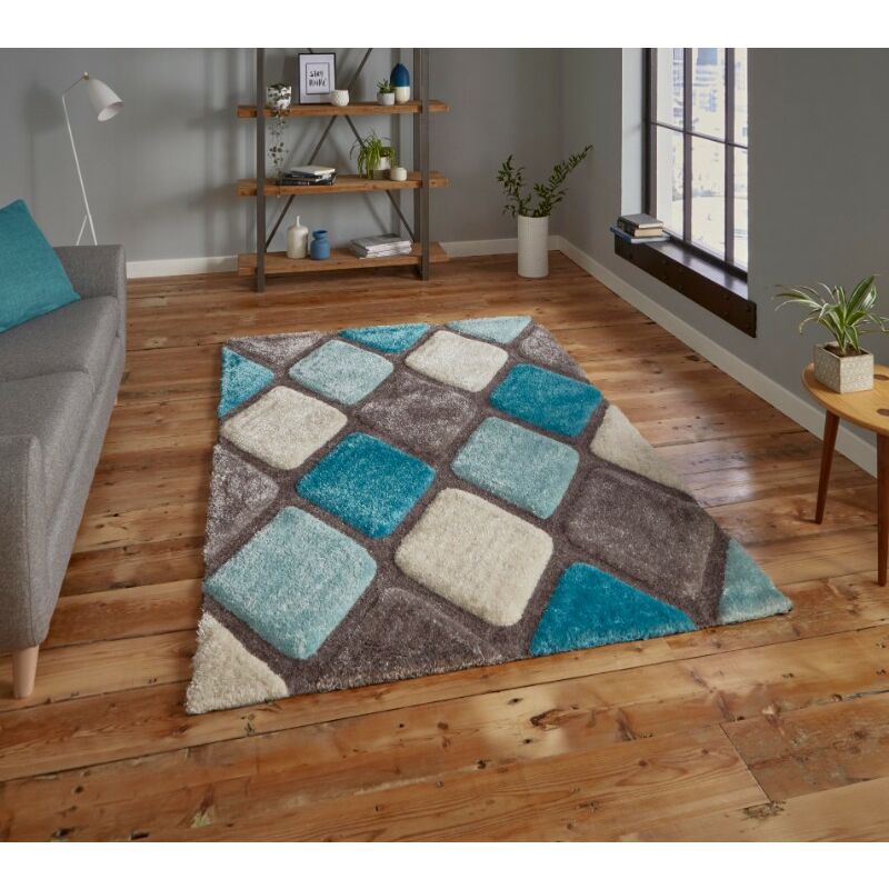Noble House 9247 Grey Blue 120cm x 170cm - Blue and Grey