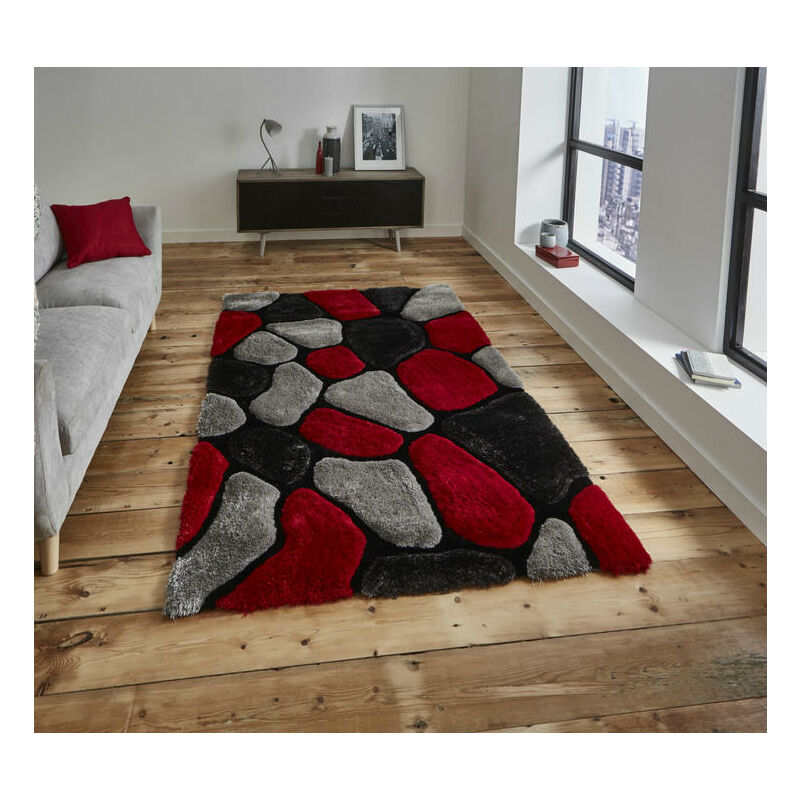 Noble House Pebbles 5858 Grey Red 120cm x 170cm - Grey and Red