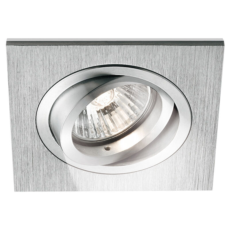 Nobile - spot encastré carré en aluminium satiné réglable 230V 50W 9088 Nobile - spot encastré carré en aluminium satiné réglable 230V 50W 9088
