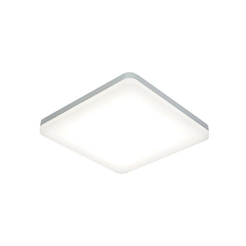 Saxby Noble - Integrated LED 1 Light Bathroom Flush Light Opal, Silver IP44