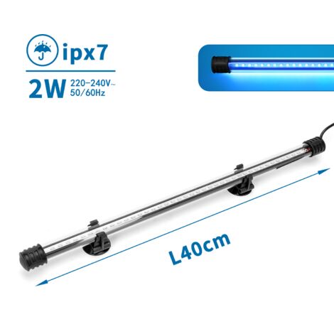 BARRA LED LAMPADA NEON ACQUARIO IMPERMEABILE WATERPROOF IMMERSIONE LUCE BIANCA