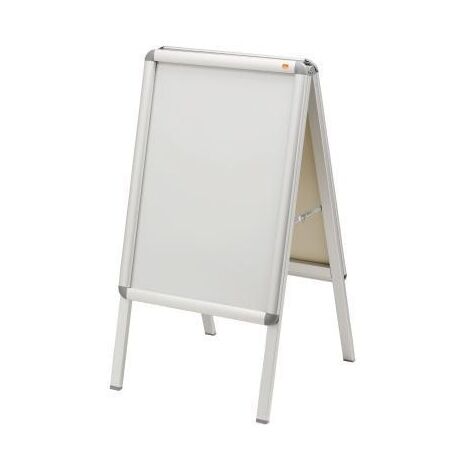 NOBO Kundenstopper Nobo® Premium Plus 47,5 x 89 x 7 cm (B x H x T) DIN A2 Vierarmfuß Aluminium alu