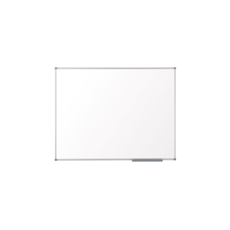 Image of Essenza lavagna magnetica dell'acciaio 900x600mm - cornice dell'alluminio anodizzato - vaschetta porta pennarelli - colore bianco - Nobo
