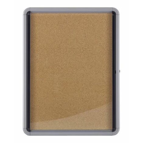 Nobo Vitrine aluminium argenté 79 cm largeur