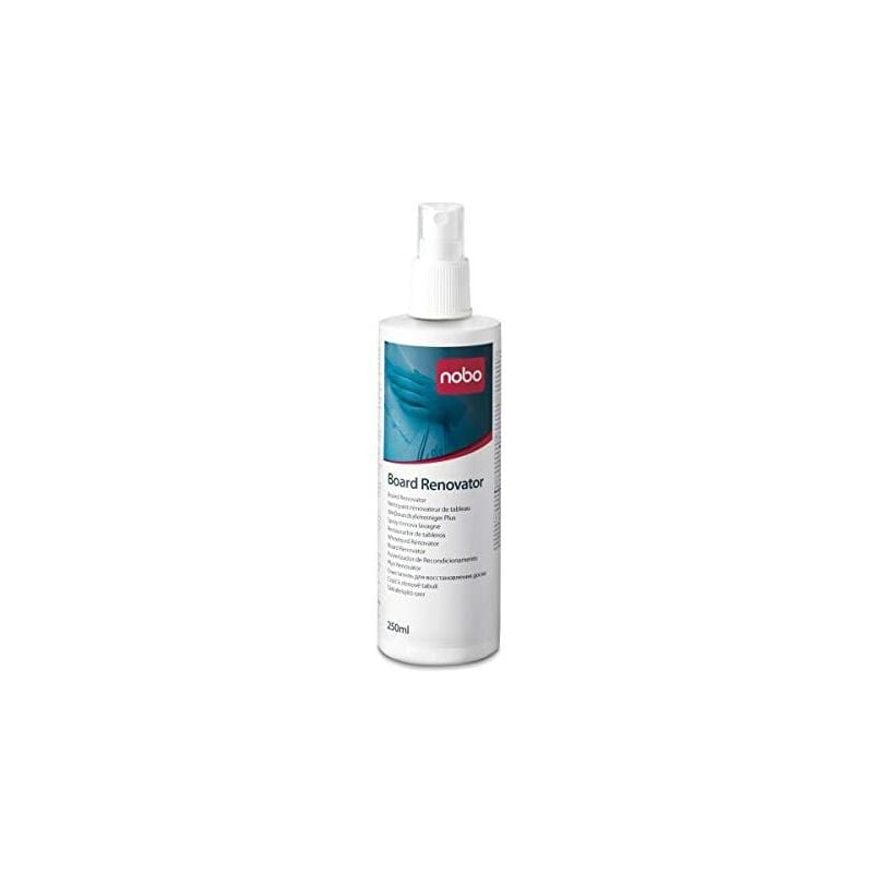 Whiteboard Renewal Cleaner Spray for Whiteboards, 250 ml, Dry Erase Surfaces, 1901436 - Nobo