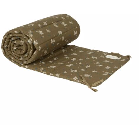 Nobodinoz Bettumrandung babybett, Kinderbett stoßstange - NEST, 207 x 31 cm, Farbe: Braunflieder