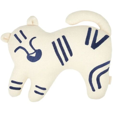 Nobodinoz Kinderkopfkissen, Babykissen, Tiger Kissen, 40 x 32 cm