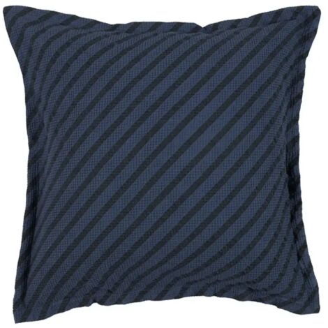 Nobodinoz LANDSCAPE Kissen - Waffelmuster, 45 x 45 cm, Farbe: Streifen kobalt