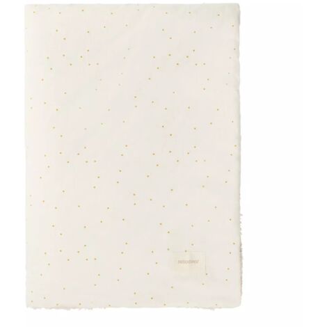Nobodinoz STORIES Babydecke Neugeborene, 70 x 100 cm, Farbe: Honig süße Punkte natürlich