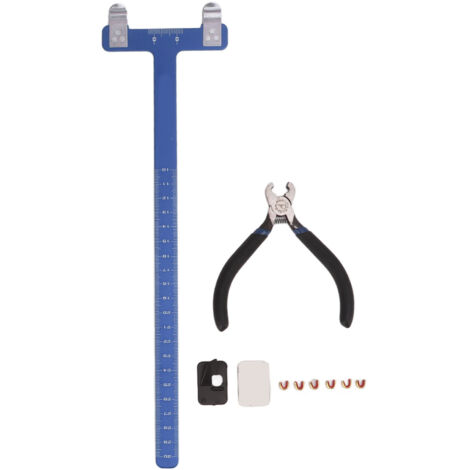 Nockpunktklemme für Bogen mit präziser Messung, Messingbefestigungen und T-Form, blauer Köcher für Pfeile