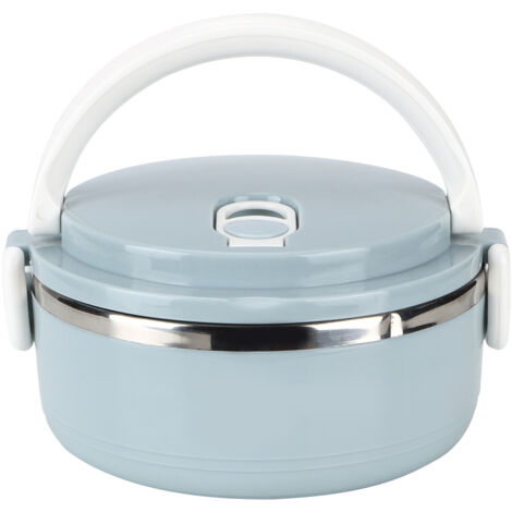 Noddles de riz isolés thermiques bleus en acier inoxydable portables Lunch Box Food ContainerOne Layer