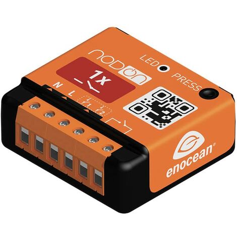 NodOn SIN-2-1-01 Modulo Incasso EnOcean 1 Canale Contatto Secco, 2300 W, Arancione