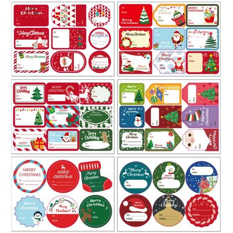 10 étiquettes Noël pour l'auto-LIBELLER Sticker-p00st0060-eix