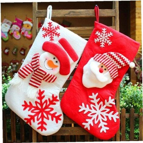 Noël Bas Père Noël Bonbons Bagclaus Chaussette Sac Enfants Cadeau de Noël Bonbons Noel Décoration pour la Maison Ornement
