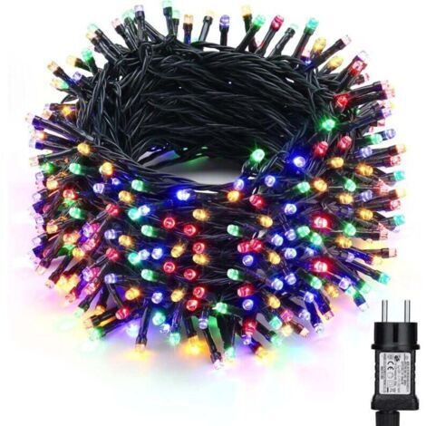 Noël Guirlande Lumineuse Extérieur Coloré, BrizLabs 30M 300 LED Sapin de Noël Lumière Électrique 8 Modes Étanche Fée Lumineuse pour Intérieur Anniversaire Chambre Jardin Fête Festival Hôtel, Fil Vert