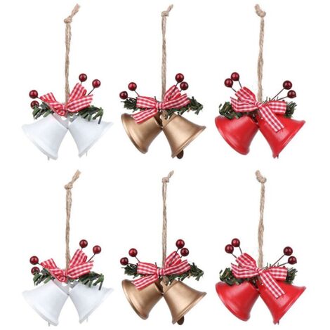 NoëL Jingle Bells DéCorations D'Arbre de en MéTal DIY Artisanat Hanging Decor Ornements