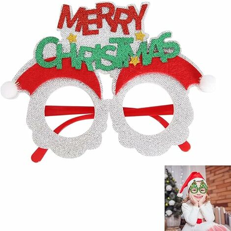 Noël lunettes de fête de Noël vêtements de Noël fournitures créatives lunettes en papier accessoires accessoires photo accessoires décorations de Noël