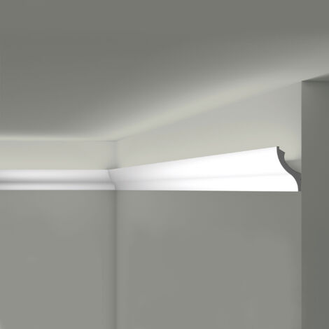NOËL & MARQUET  Lichtleiste  Wallstyl IL13  NMC  Polystyrol  80 x 52 x 2000 mm  Weiß  Hochwertig  Einfache Montage  Indirekte Beleuchtung  Modern  Deckenleiste