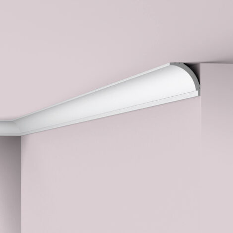 NOEL & MARQUET NOËL & MARQUET Stuckleiste Wallstyl WT16 NMC Polystyrol 45 x 45 x 2000 mm Weiß Hochwertig Einfache Montage Stabil Deckenleiste