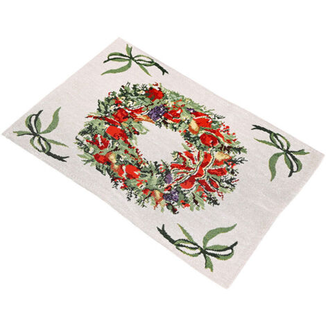 Noel Noel Table Couverture Nappe Chemins Decoration Table Tapis Isolation Pad Guirlande Motif Conception Conception Pliable pour Vacances Festival Present Cadeau Maison Cuisine Usage Quotidien, modele