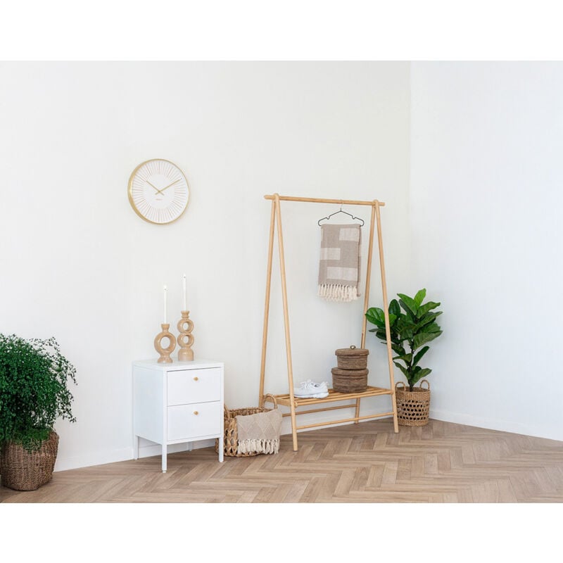 Noelia - plaid - 130x180 cm - motif abstrait - en coton - beige