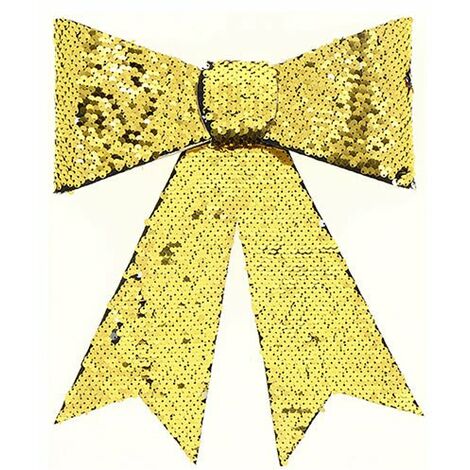 Noeud de Noël paillette sequin reversible OR / ARGENT - SILUMEN