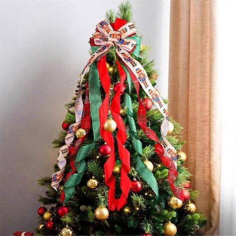 Nœud décoratif pour sapin de Noël, nœud pour couronne de Noël (comme sur la photo)