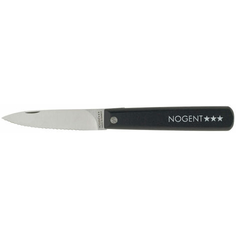 Nogent - Couteau pliant Le Pocket lame crantée 8 cm noir