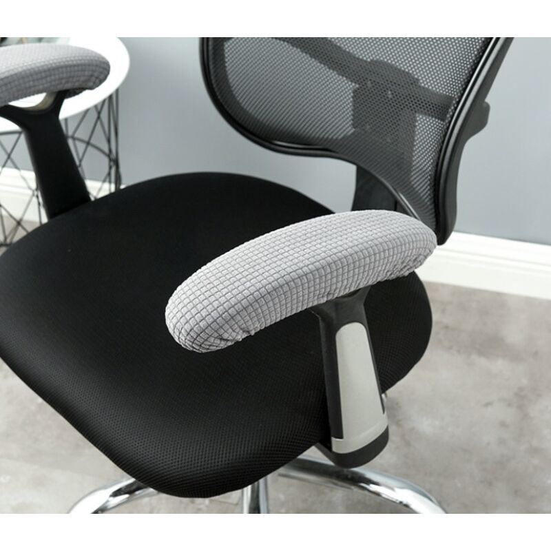 Serbia Grau Par De Fundas De Poliéster Para Reposabrazos De Silla De Oficina: Extraíbles, Elásticas, Lavables E Impermeables, Color Negro