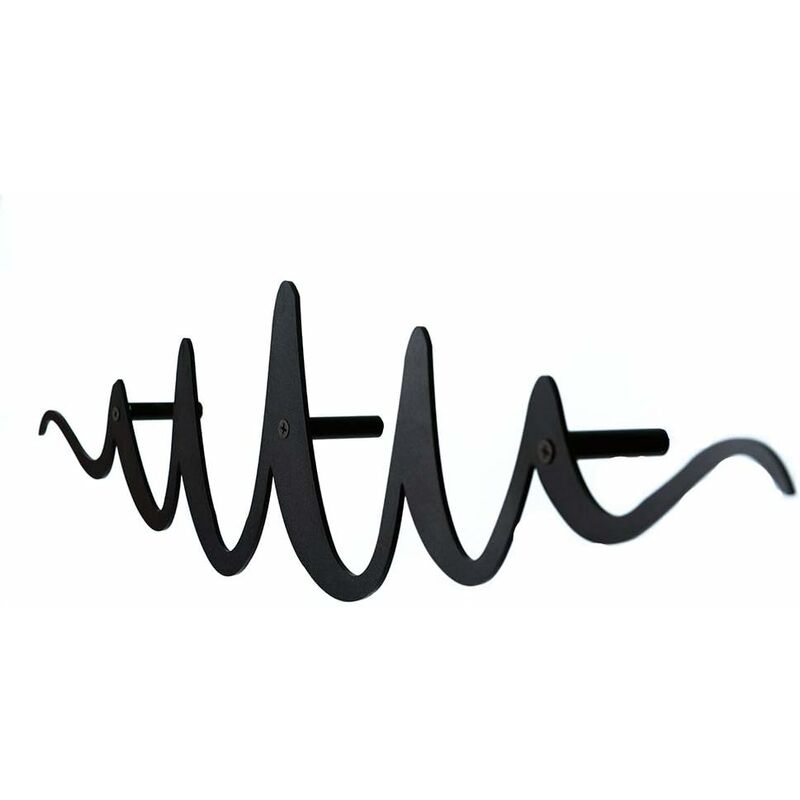 Serbia - Noir - 1 x porte-manteau mural, porte-manteau mural en acier inoxydable pour porte-manteau entrée couloir