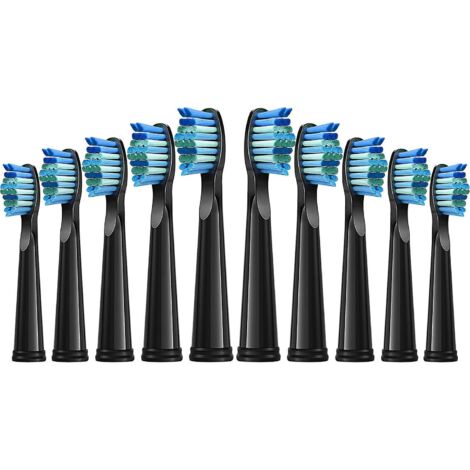 noir 10-brossettes De Rechange 10pc Compatible With Fairywilld7/d8/fw507/fw508/fw551/fw2011/fw917/fw959/fw515/seago Sg E9 Brosse  Dents Lectrique