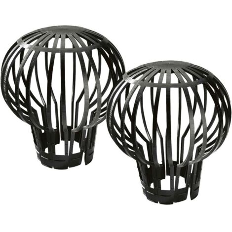 Noir, 2 filtres de gouttière, filet anti-obstruction de gouttière